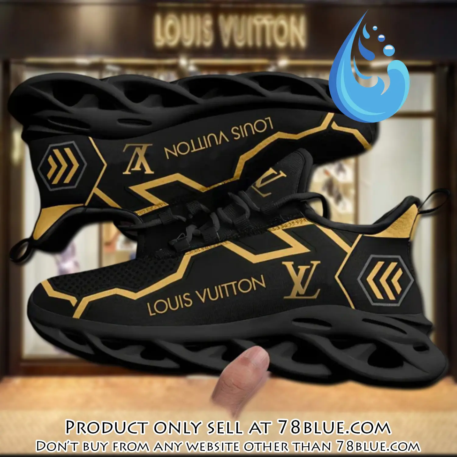 Louis vuitton yellow logo black max soul shoes luxury brand gifts for men women 78b0534225